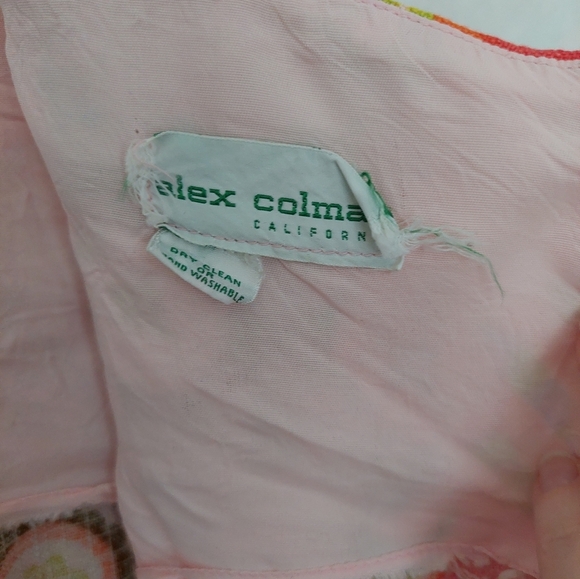 Vintage Alex Colman California 60's Mod Floral Shif Dress - Picture 2 of 10